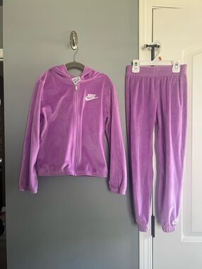 Nike Purple Velour Zip Hoodie